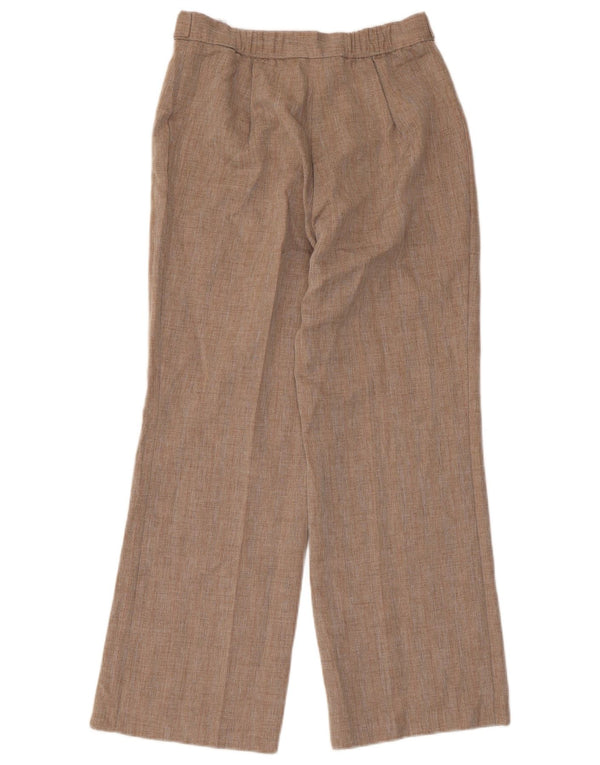 Marks & Spencer Pantalones Casuales Rectos para Mujer UK 10 Small W28 L27 Beige