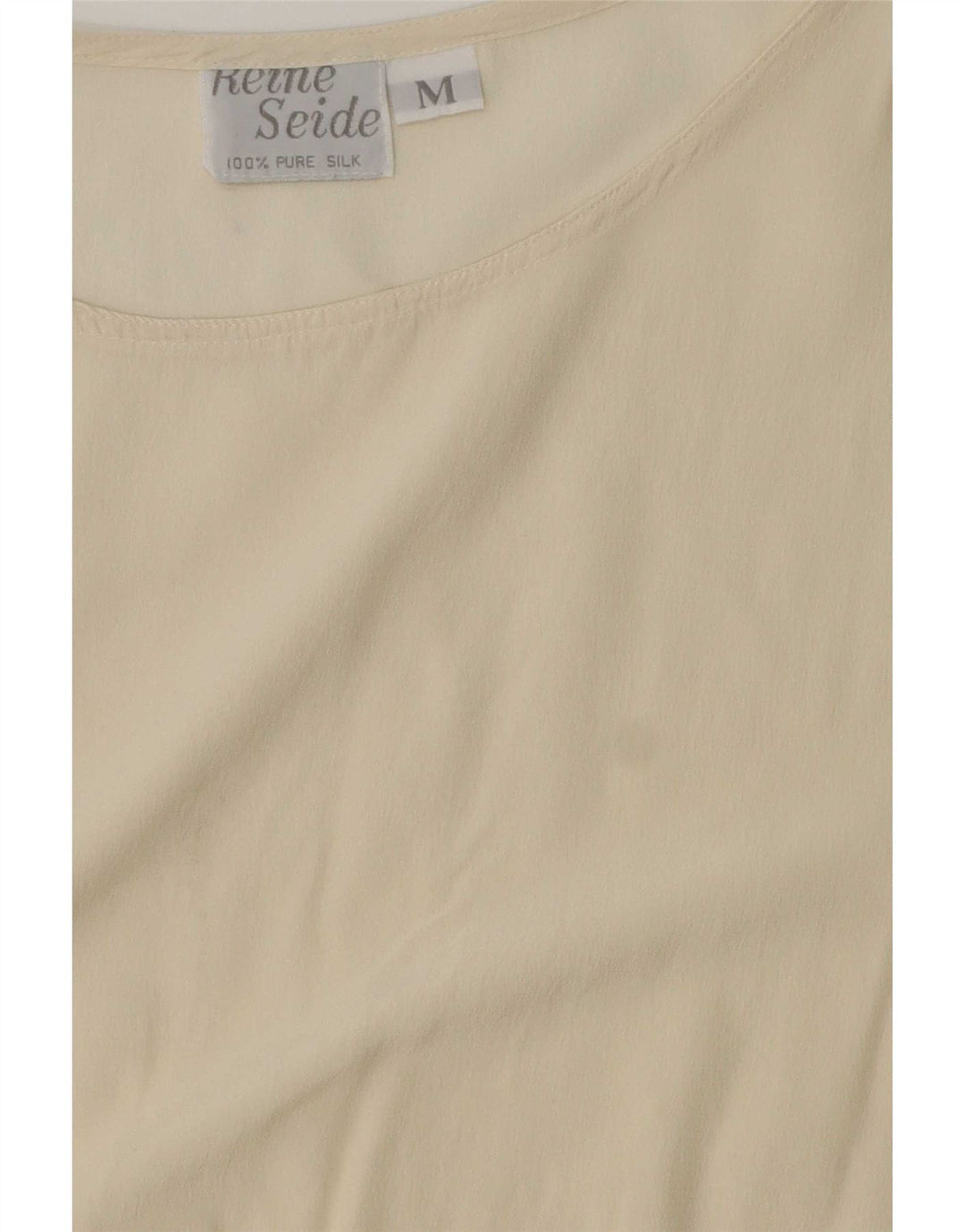 Reine Seide Top sin mangas para mujer UK 44 Seda beige medio