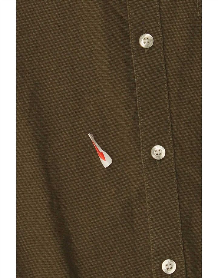 Fred Perry Camisa Regular Fit De Manga Corta Para Hombre Algodón Verde Pequeño