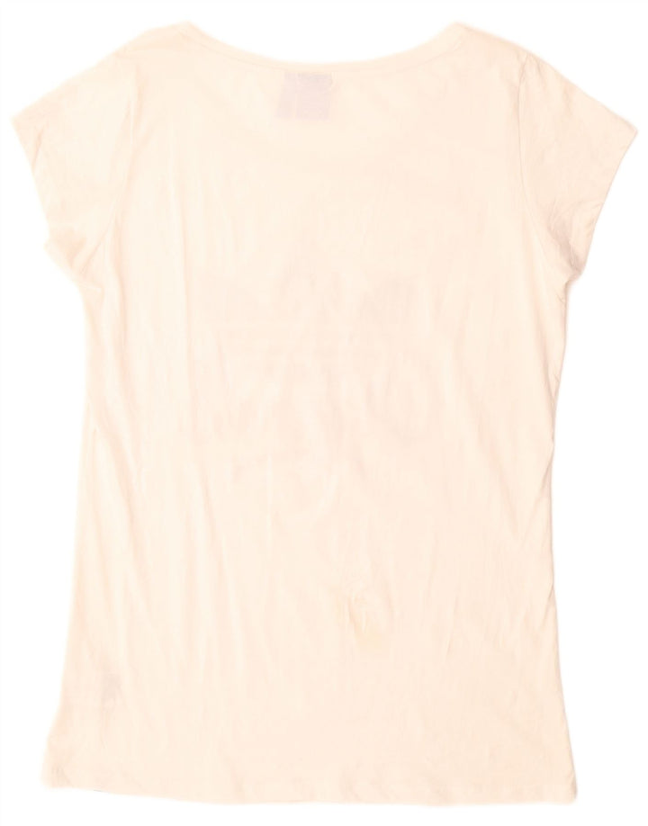 ADIDAS Camiseta larga con gráfico para mujer UK 22 XL Algodón blanco