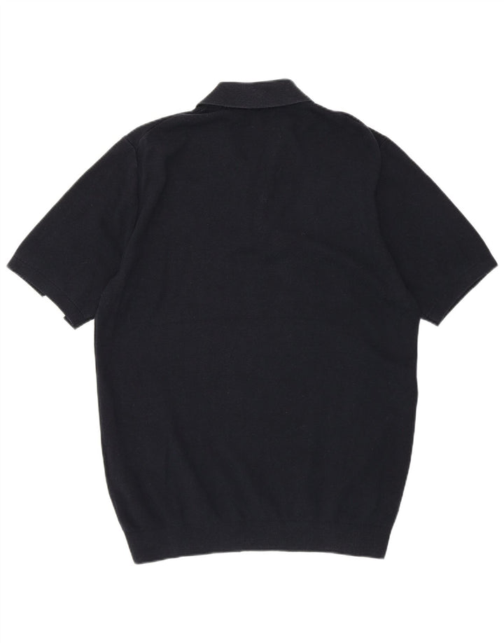 Polo Reiss para hombre de algodón color block en azul marino medio