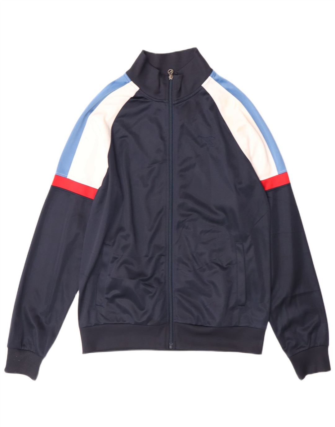 Diadora Hombre Chándal Top Jacket Large Azul Marino Colorblock Poliéster