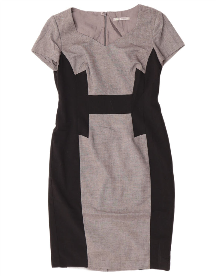 Marks & Spencer Vestido tubo para mujer UK 40 Pequeño Gris Colorblock Poliéster