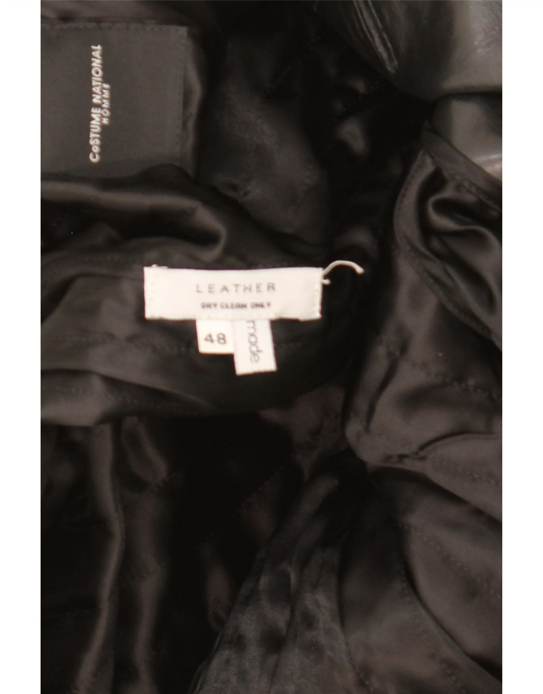 Costume National Chaqueta cruzada para hombre IT 48 Mediana Negro