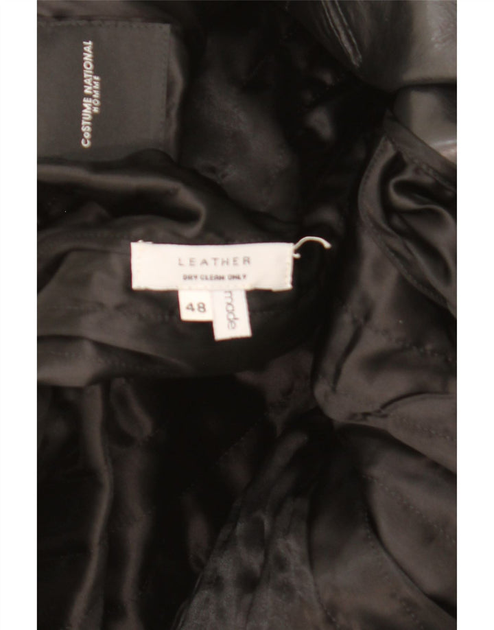 Costume National Chaqueta cruzada para hombre IT 48 Mediana Negro