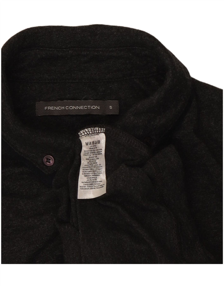 French Connection Polo para hombre de algodón moteado gris pequeño