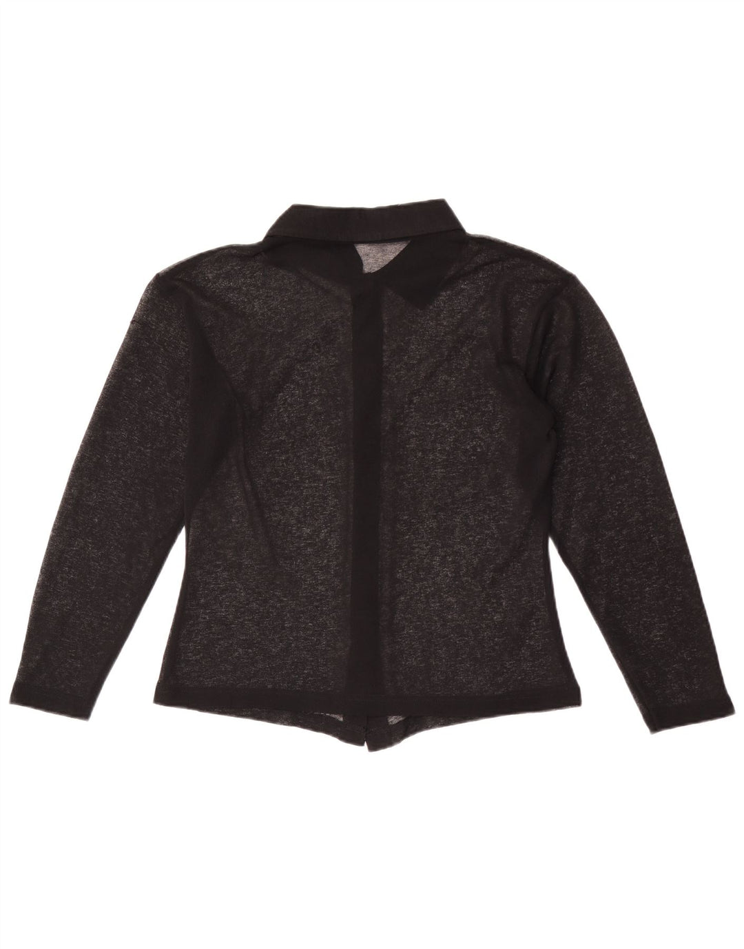 Vintage mujer ver a través de camisa blusa Reino Unido 12 medio negro