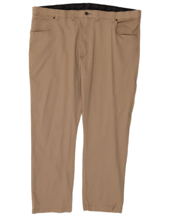 WRANGLER Pantalones informales rectos para hombre W44 L29 Algodón beige