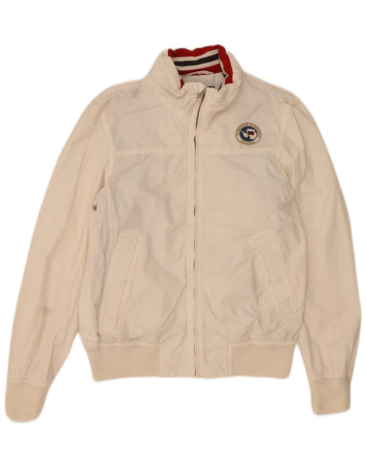 NAPAPIJRI Chaqueta bomber para hombre UK 38 Mediana Algodón blanco