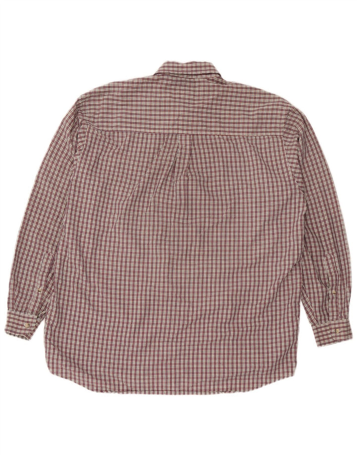 Camisa de franela Rohan para hombre Poliéster a cuadros rojos grandes
