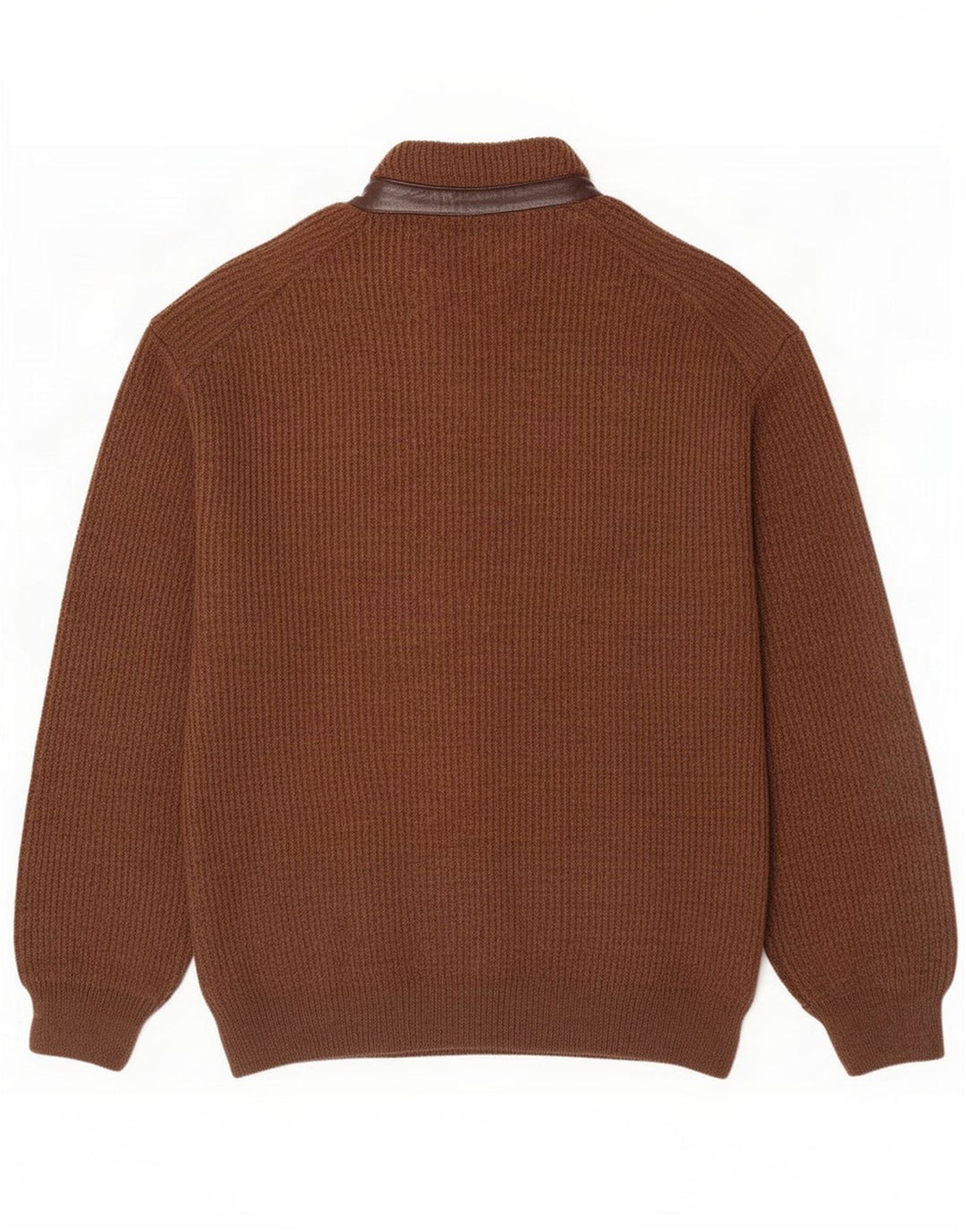 Marek - Cárdigan para hombre, tamaño grande, acrílico marrón