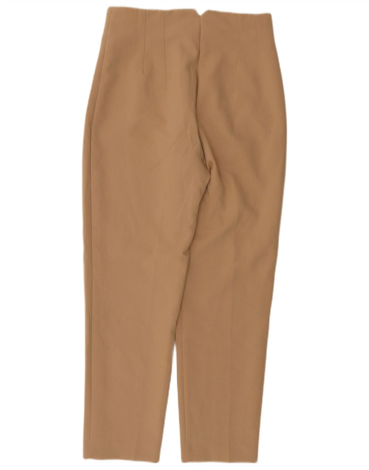 Zara Mujer Pantalón Chino Tapered Mediano W28 L26 Poliéster Beige