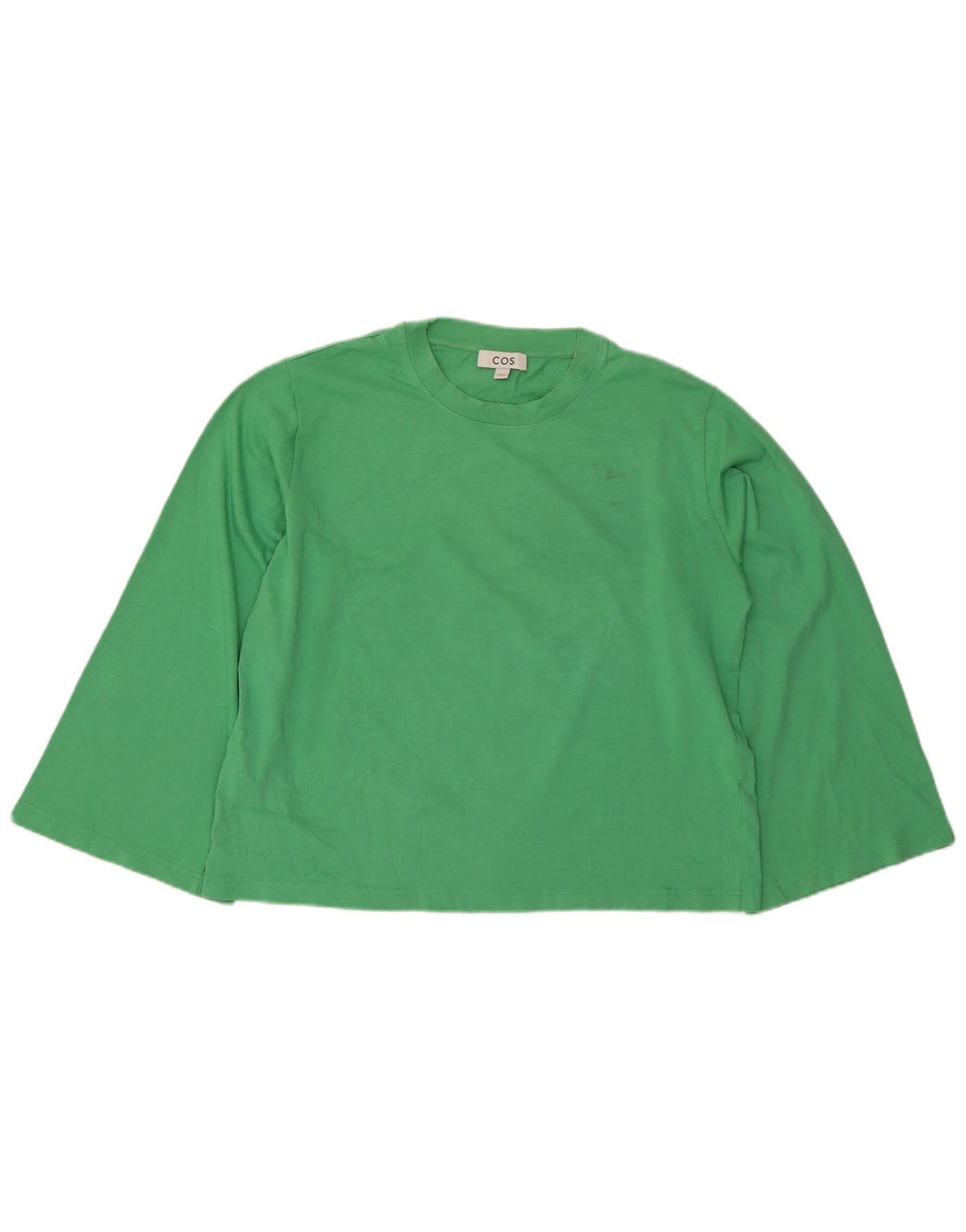 Cos Top Mujer Manga Larga UK 14 Algodón Verde Medio