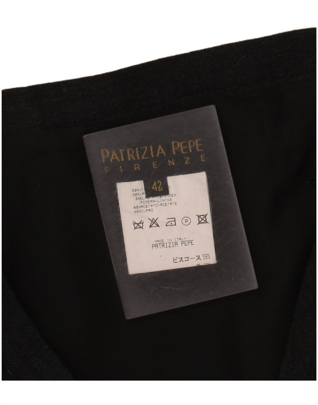 Patrizia Pepe Minifalda Mujer IT 42 Medium W28 Viscosa Negra