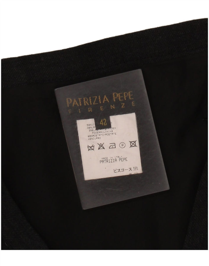 Patrizia Pepe Minifalda Mujer IT 42 Medium W28 Viscosa Negra
