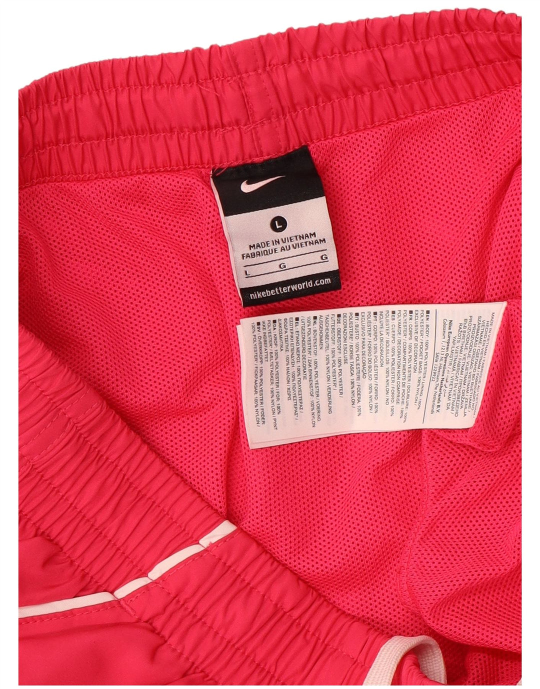 Nike - Pantalones cortos deportivos con gráficos para hombre, poliéster rosa grande