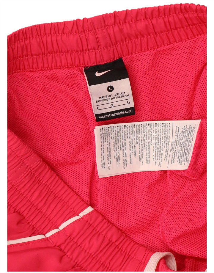 Nike - Pantalones cortos deportivos con gráficos para hombre, poliéster rosa grande