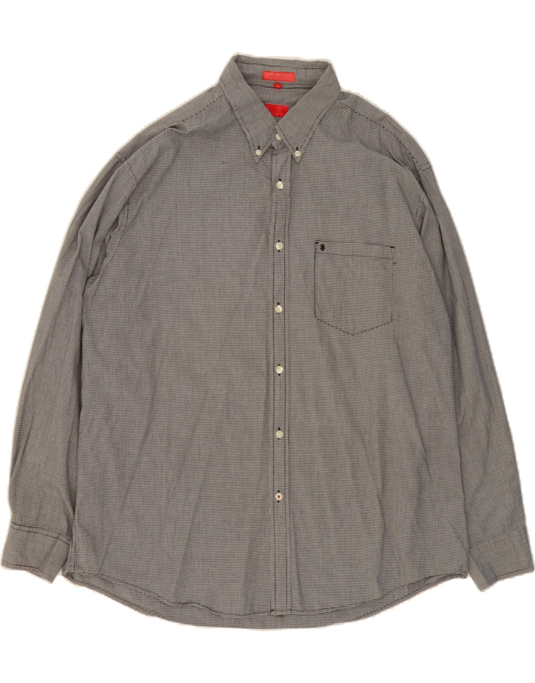 IZOD Mens Shirt XL Black Check Cotton Vintage Izod and Second-Hand Izod from Messina Hembry 