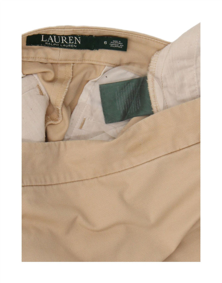 Ralph Lauren Falda recta para mujer US 6 Mediana W32 Algodón beige