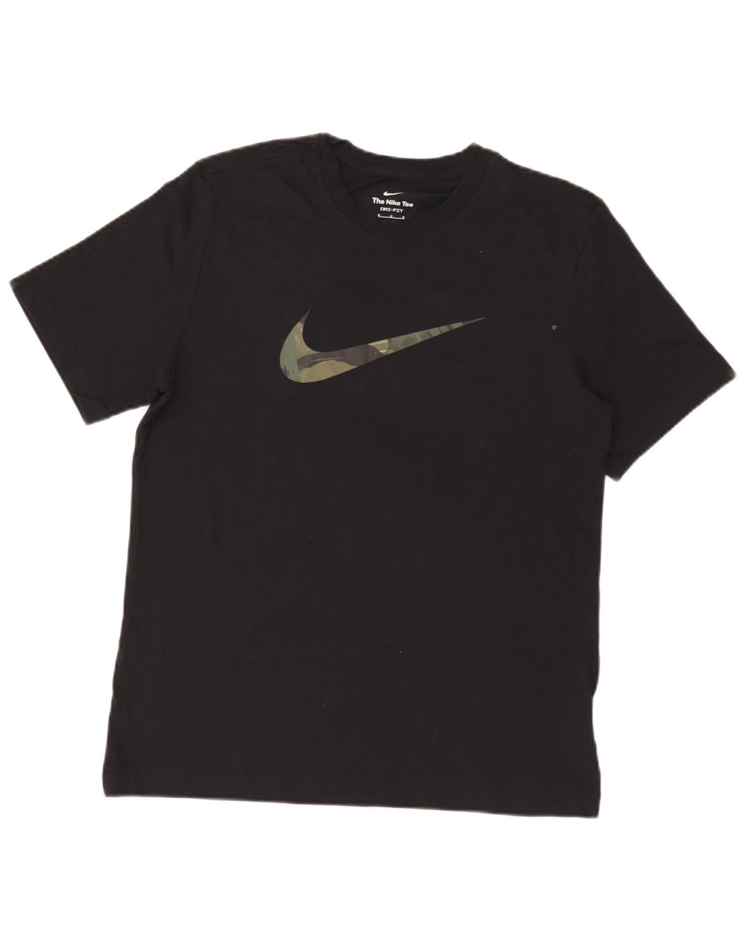 Nike Dri Fit Graphic Camiseta para hombre, talla mediana, algodón negro
