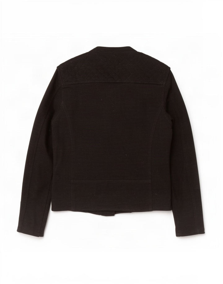 Marks & Spencer Chaqueta Racer para Mujer UK 8 Small Algodón Negro