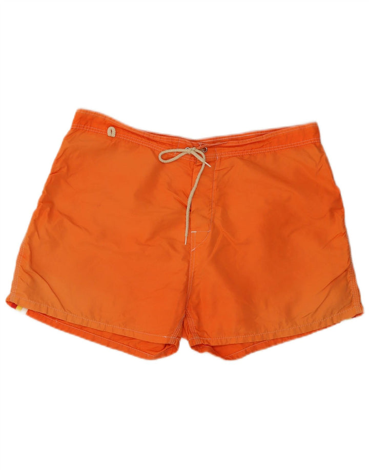 Sundek Bañador para hombre, talla grande, nailon naranja