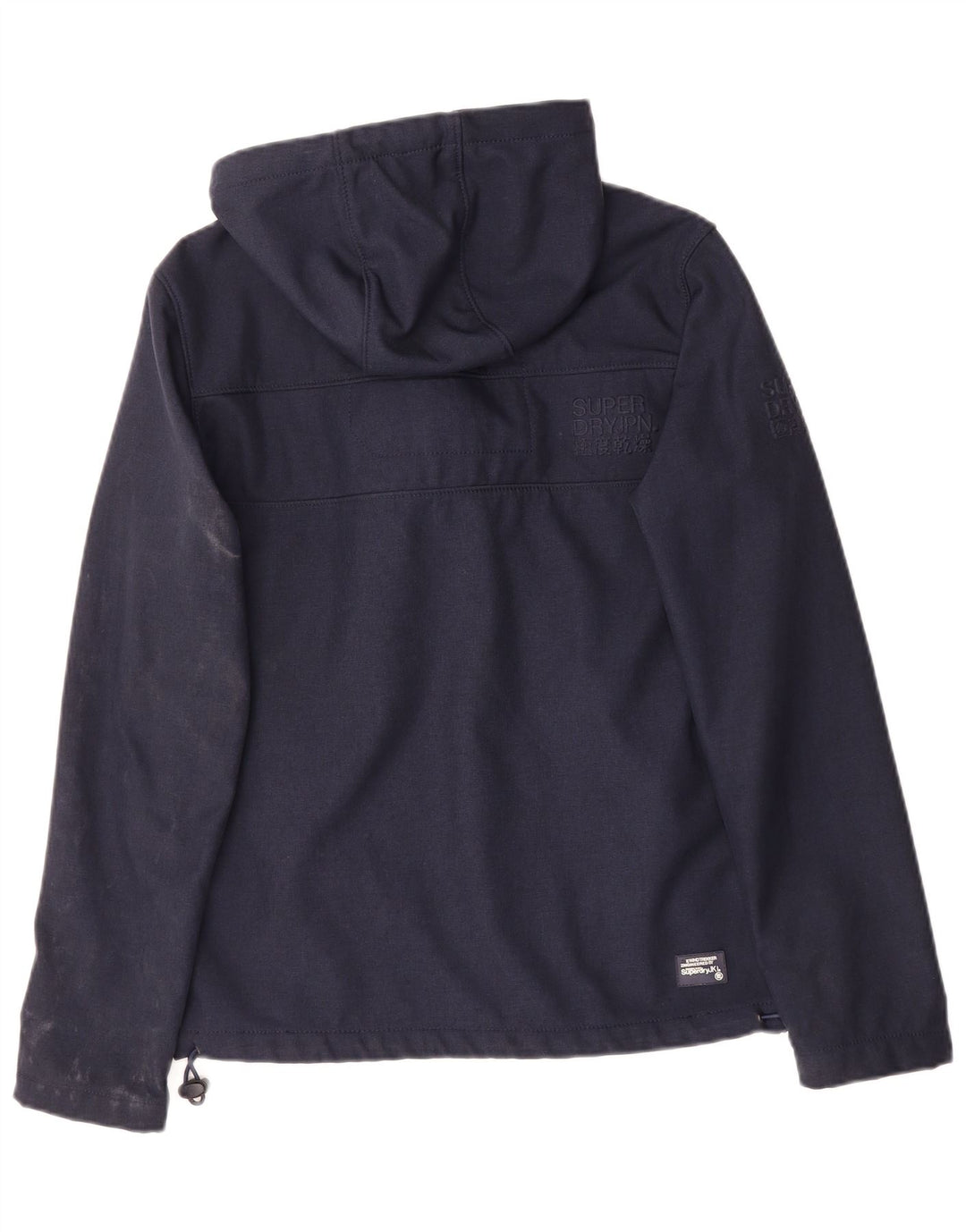 SUPERDRY Womens Windtrekker Windbreaker Jacket UK 14 Medium Navy Blue