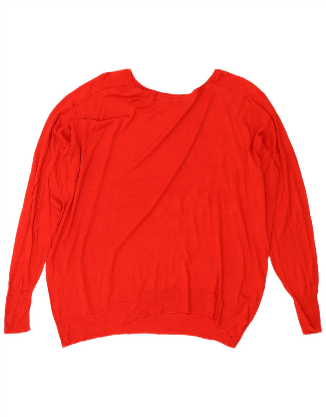 Zara - Jersey extragrande con cuello barco para mujer, talla 10, color rojo