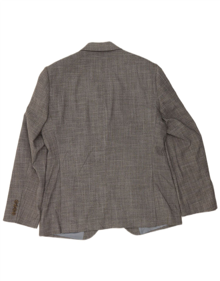 Marks & Spencer Chaqueta tipo blazer entallada para hombre UK 40 Medium Grey Check