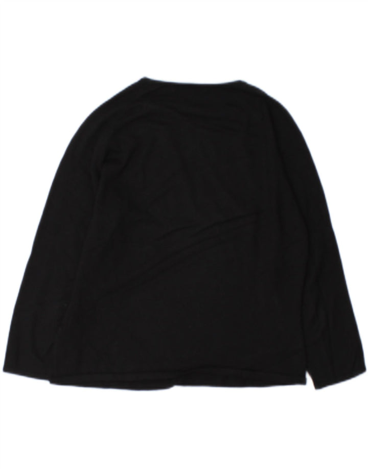 Marks & Spencer Suéter Corto con Cuello Barco para Mujer UK 44 Mediano Negro