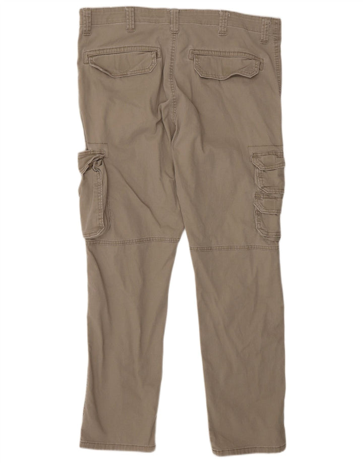 WRANGLER Pantalones cargo cónicos de corte regular para hombre W36 L30 Algodón gris