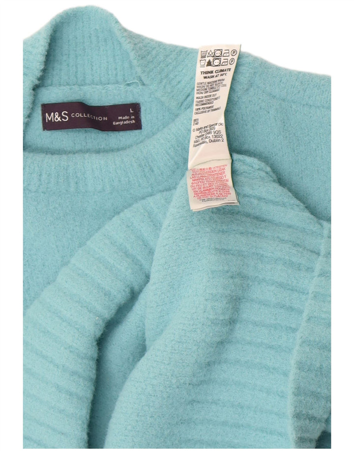 Marks & Spencer Suéter con Cuello Alto para Mujer UK 46 Grande Turquesa