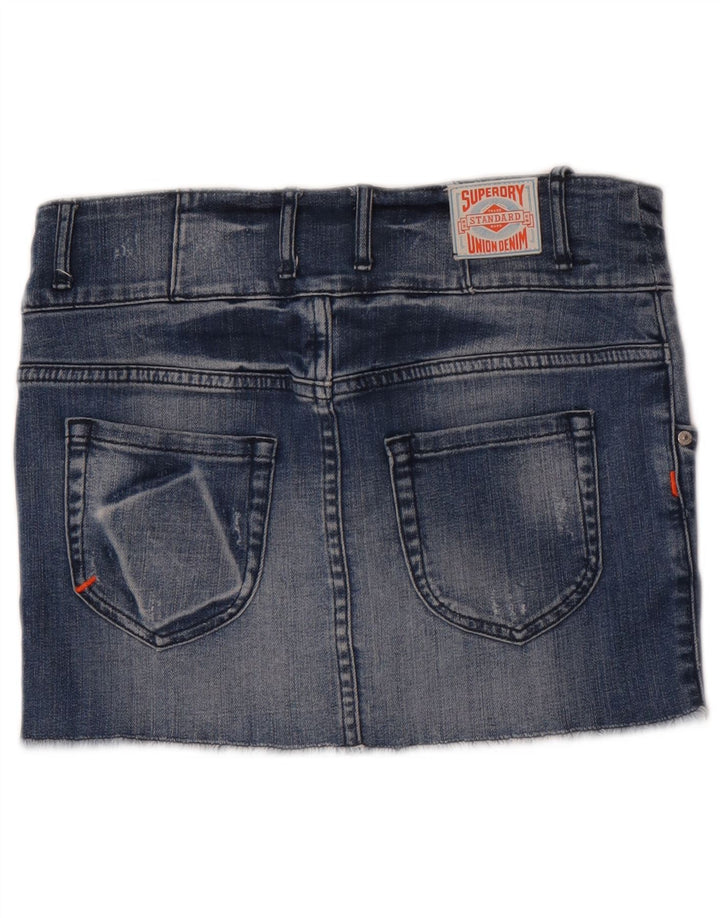 Superdry Mujer Mini Falda Vaquera W28 Algodón Azul Medio