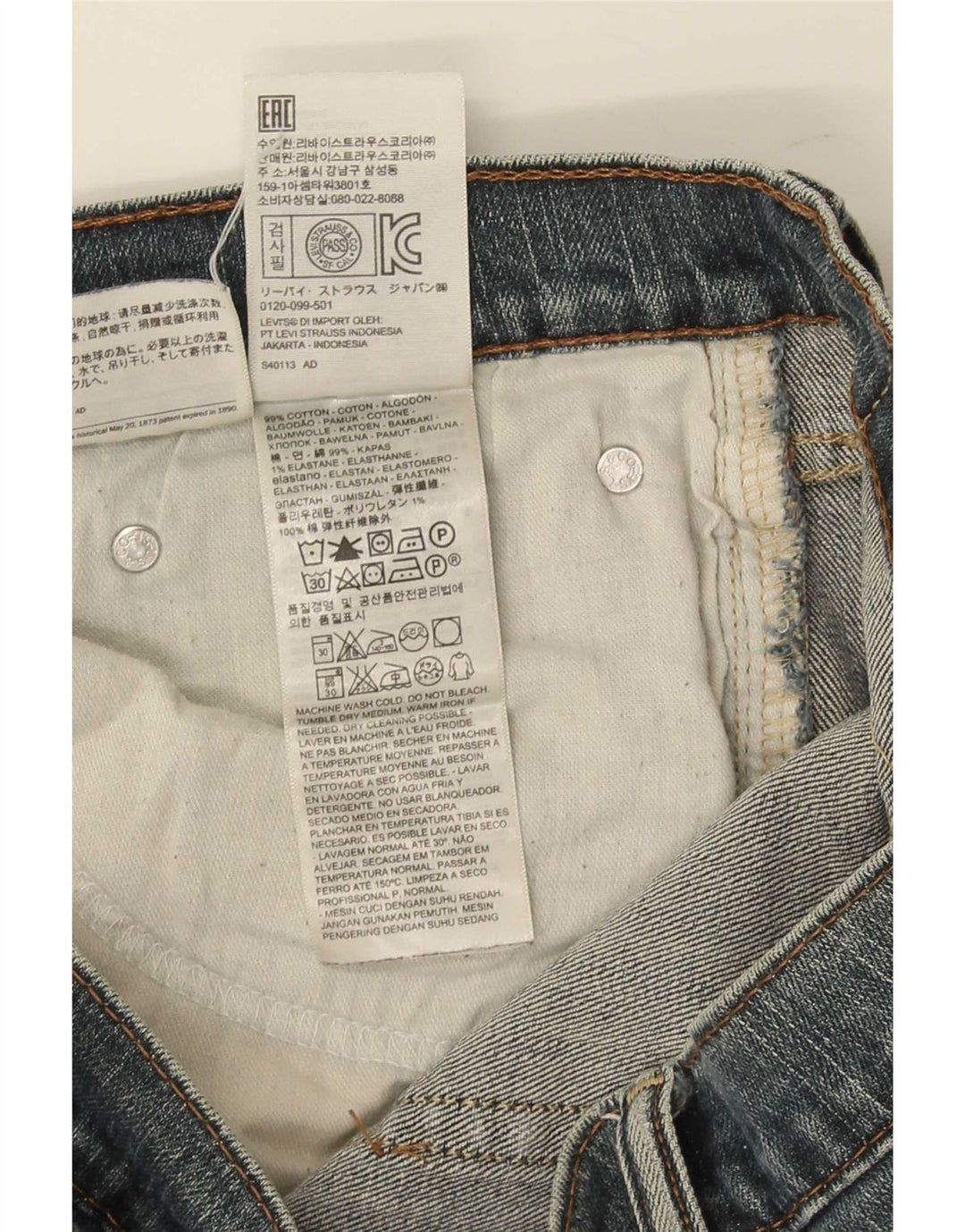 Levi's Vaqueros Rectos Para Hombre W36 L27 Azul