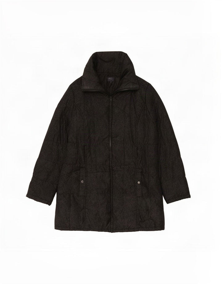 Marks & Spencer Abrigo acolchado para mujer UK 44 Poliéster gris medio