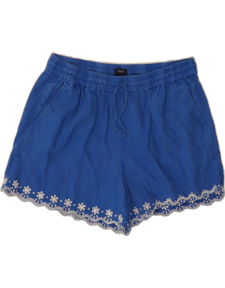 J. CREW Womens Casual Shorts Medium W30  Blue Floral Linen Vintage J. Crew and Second-Hand J. Crew from Messina Hembry 