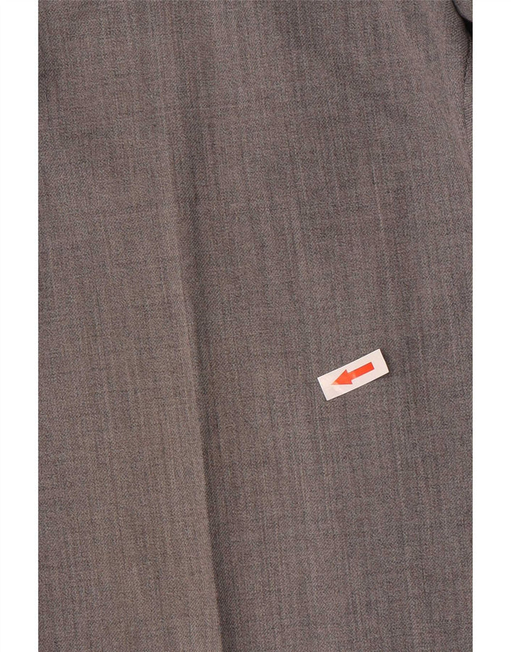 Marks & Spencer Pantalón de traje recto para hombre W40 L29 Lana gris