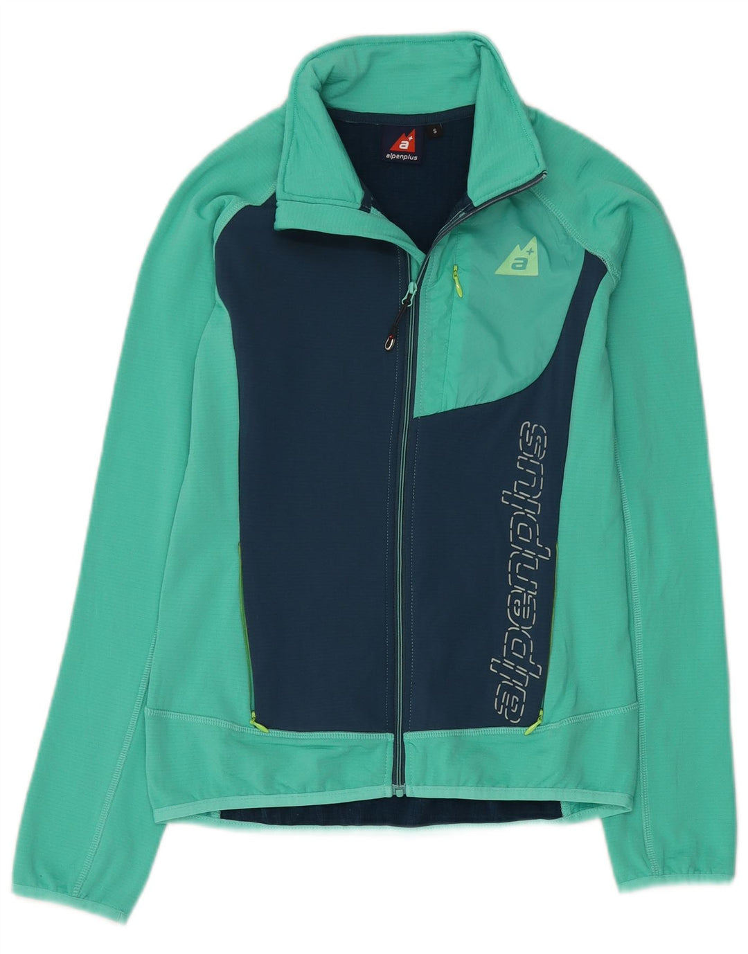 Alpenplus Chaqueta de chándal para mujer UK 10 Small Turquesa Colorblock