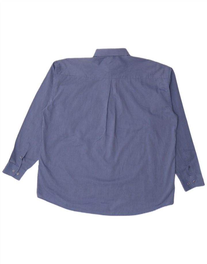 PIERRE CARDIN Mens Shirt Size 43 Large Blue Striped Polyester Classic