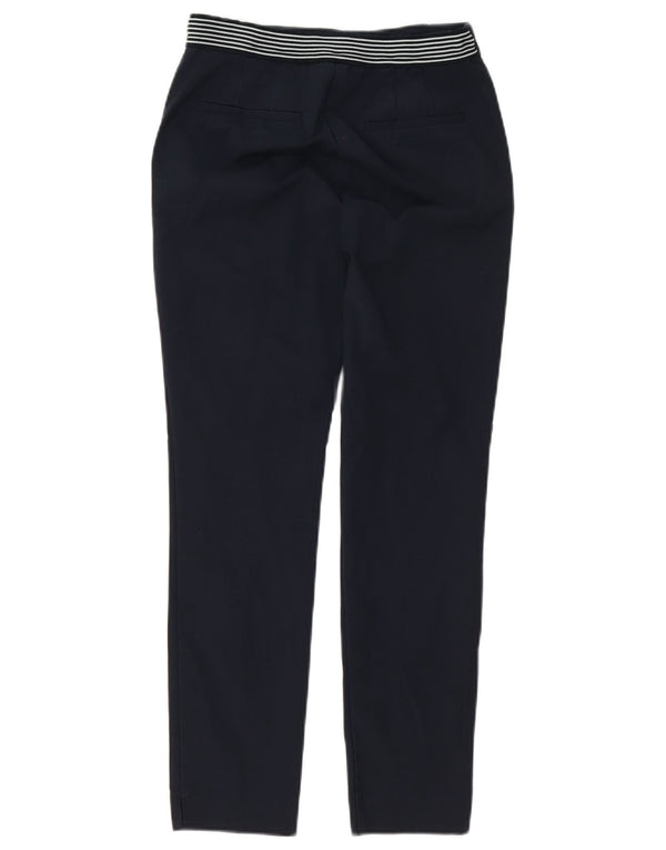 Zara Mujer Pantalones Chinos Slim Small W26 L26 Azul Marino