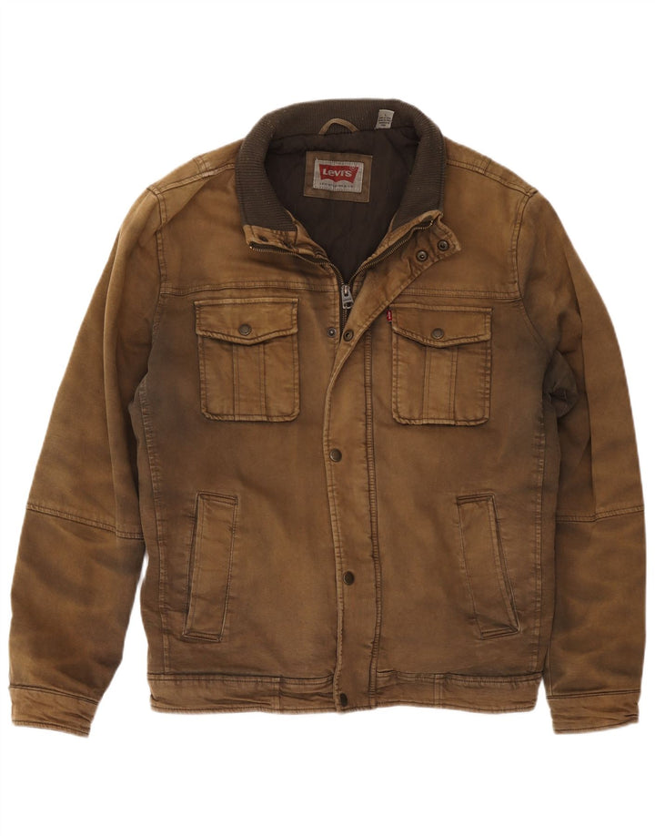 Levi's Chaqueta cortavientos para hombre Reino Unido 40 Grande Algodón marrón