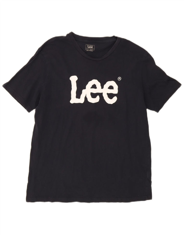 Lee - Camiseta gráfica para hombre, talla grande, algodón azul marino