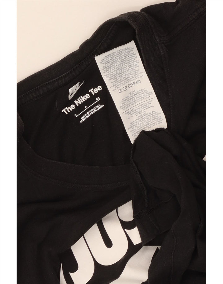 Nike - Camiseta gráfica para hombre, talla pequeña, algodón negro