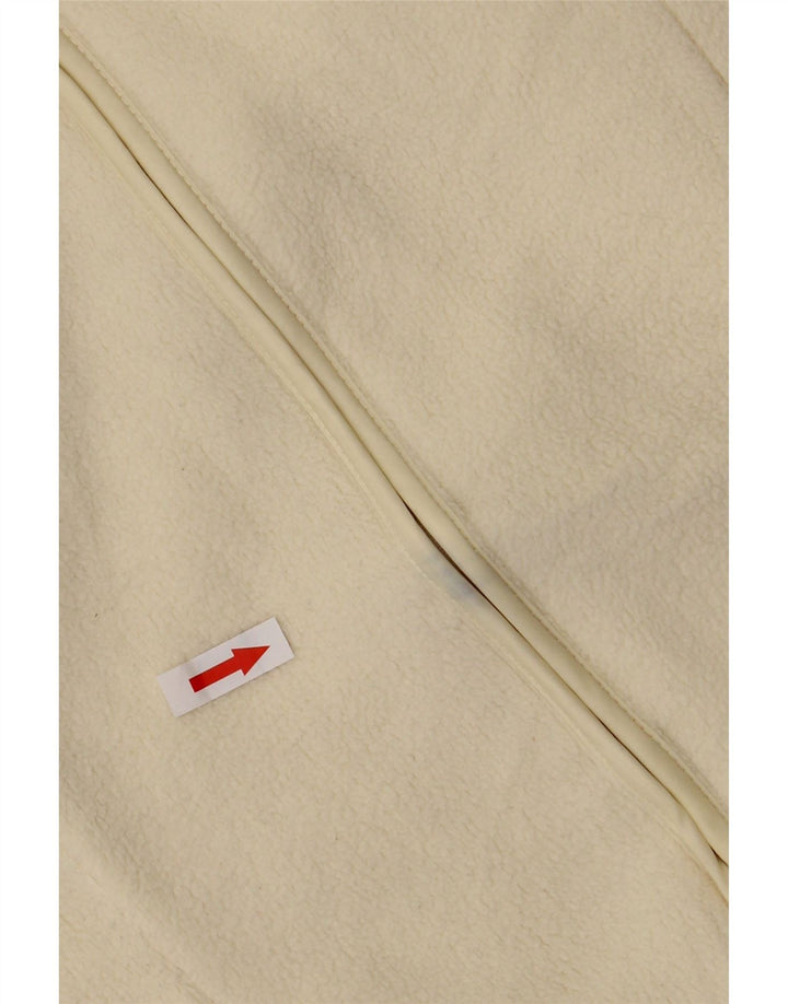 Calvin Klein Jeans Chaqueta polar con capucha para mujer UK 18 XL Poliéster blanco roto