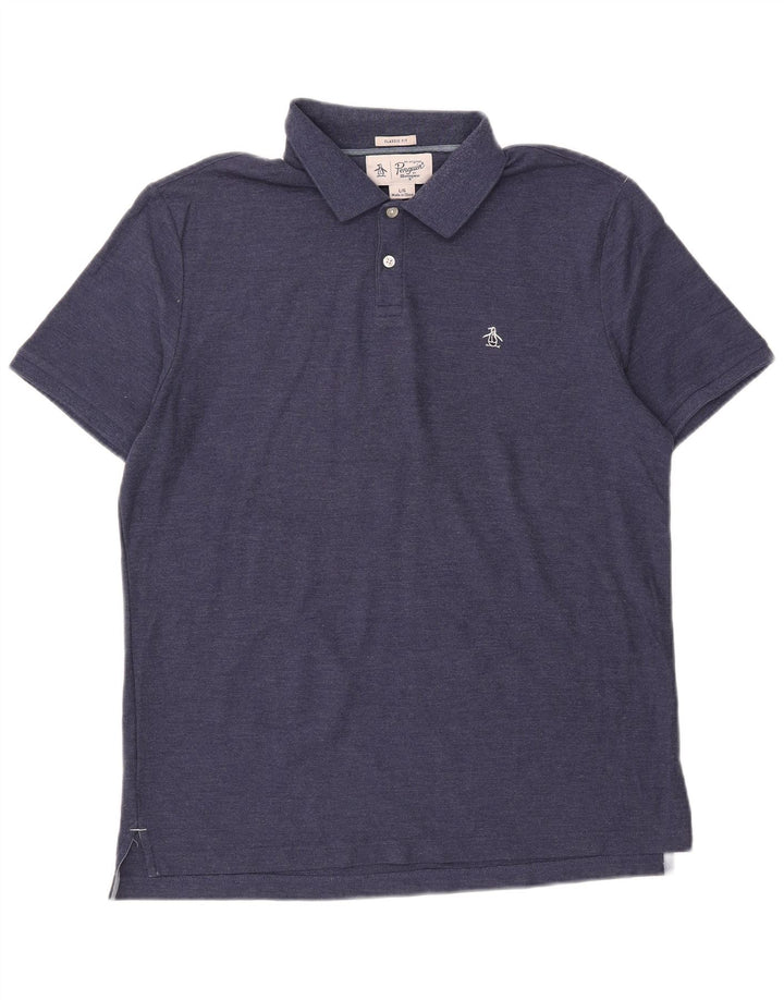 PENGUIN Polo de corte clásico para hombre, talla grande, azul marino