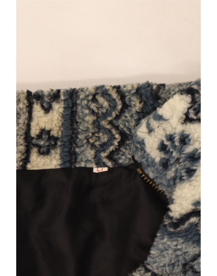 Vintage hombres chaqueta de lana Reino Unido 40 grande azul Fair Isle