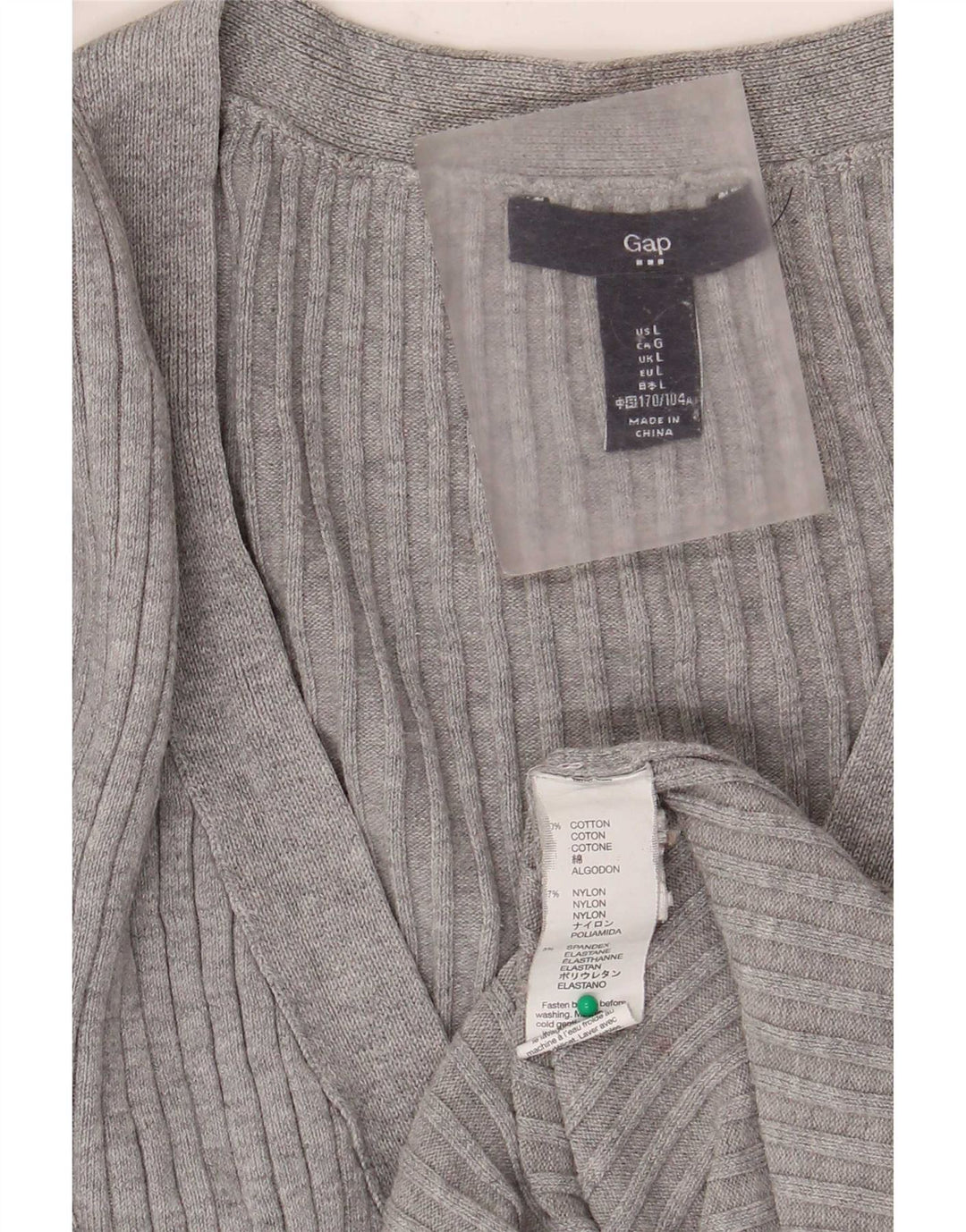 Gap Suéter Cárdigan para Mujer UK 44 Grande Gris Algodón Clásico