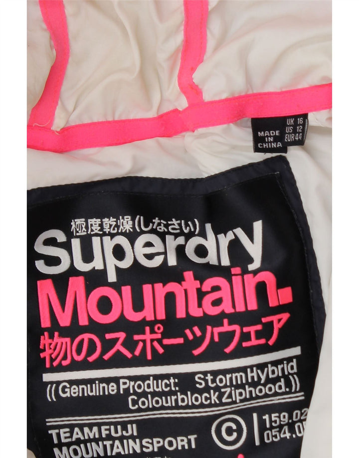 Superdry Chaqueta Acolchada Con Capucha Para Mujer UK 46 Large Azul Marino Colorblock