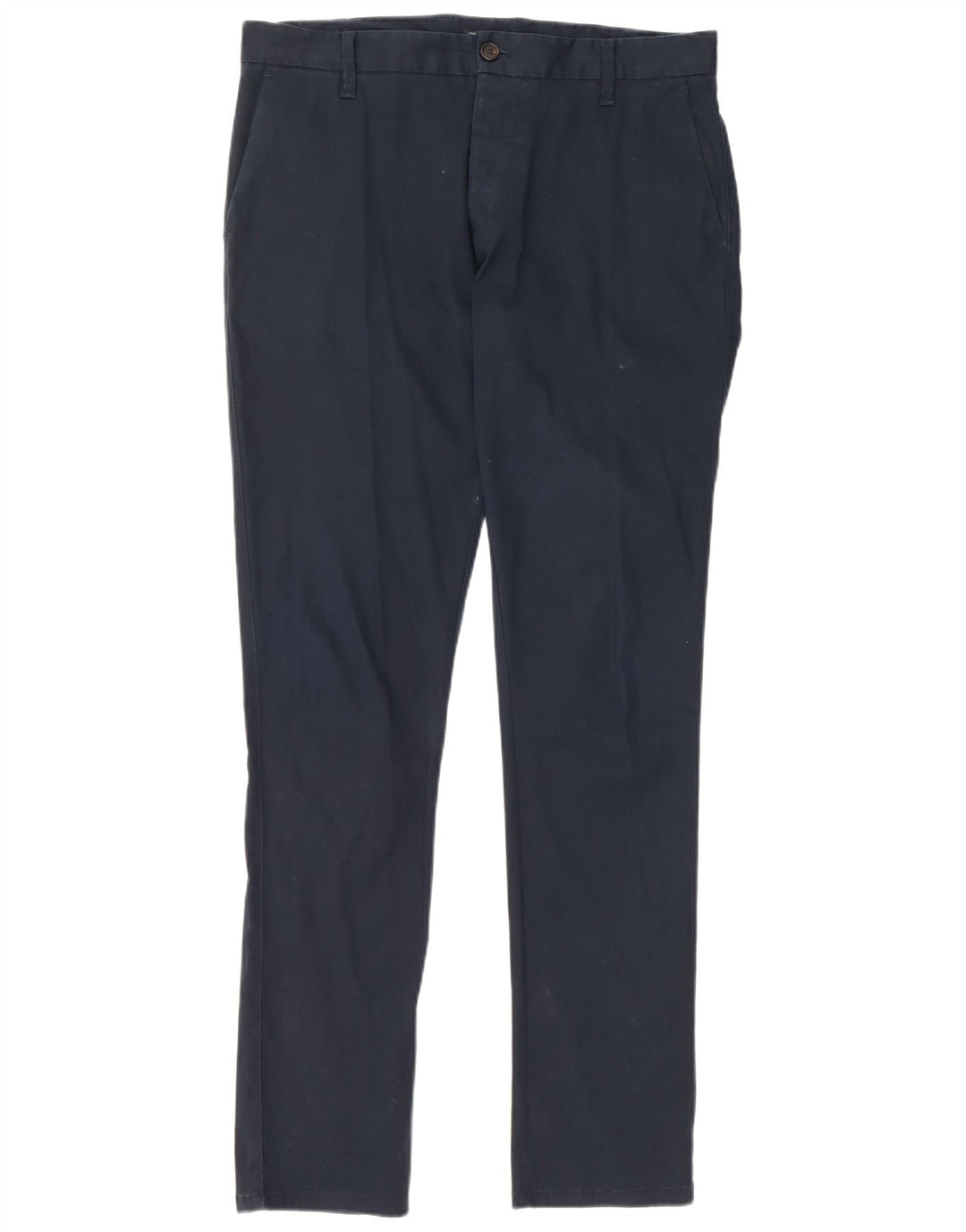 ARMANI Pantalón chino delgado para hombre IT 48 Medium W32 L33 Algodón azul marino