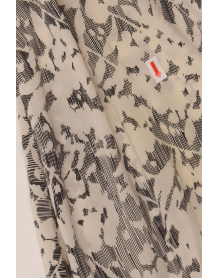VINTAGE Womens Abstract Pattern Blouse Top IT 46 Large Off White Vintage Vintage and Second-Hand Vintage from Messina Hembry 